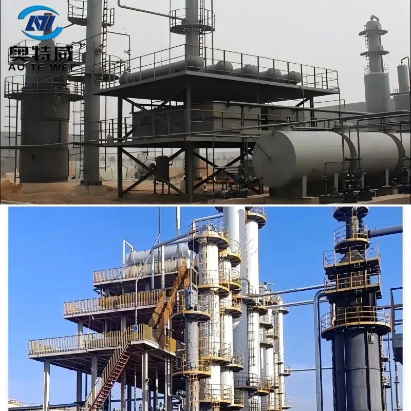 Processing 500 Tons TPD Petroleum Refinery  Crude Oil to diesel Conversion Process Device Distillation Equipment
