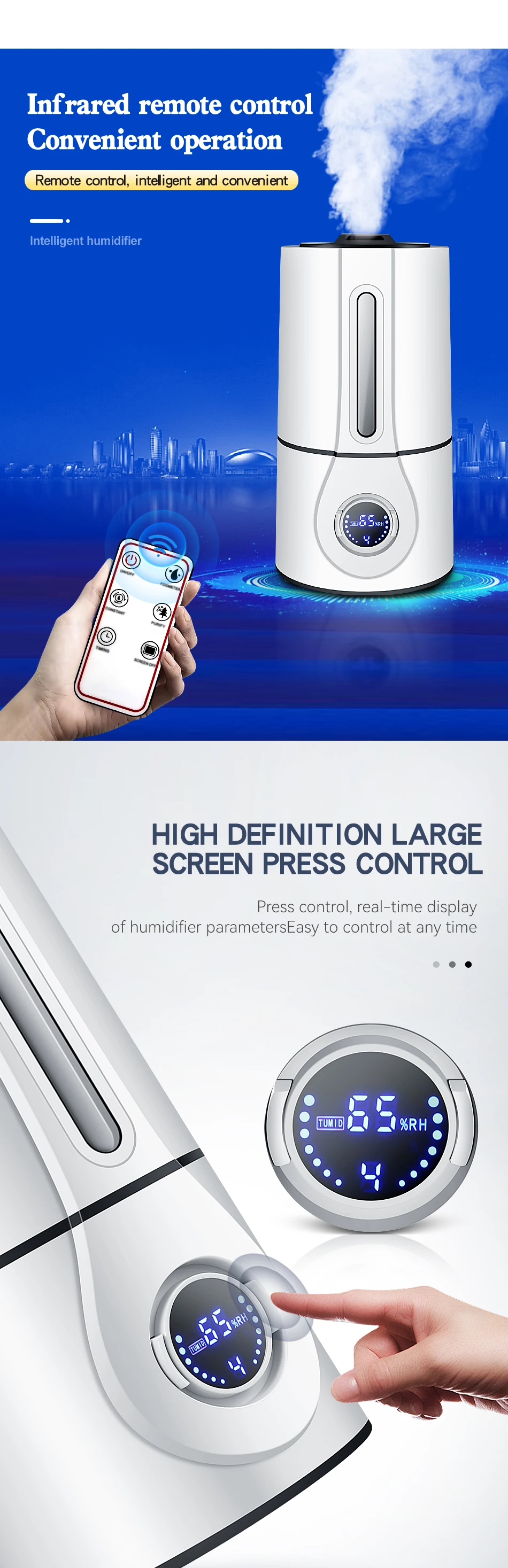 2022 New Design 3l Larger Capacity Remote Infrared Control Ultrasonic ...