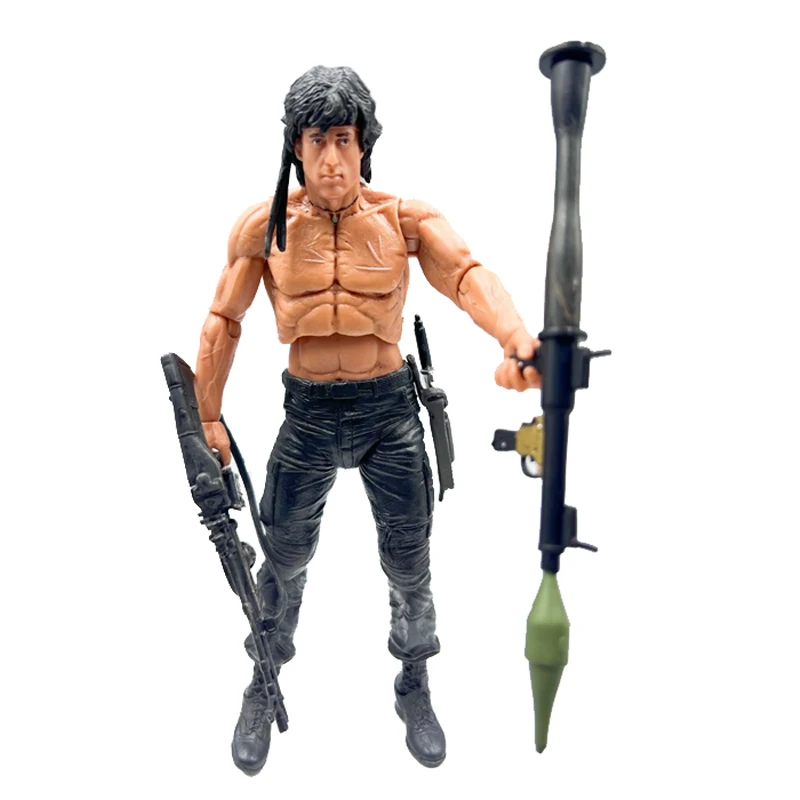 NECA First Blood JOHN J. RAMBO STALLONE Action Figure Articulated Joints Moveable Vinyl Doll Collection Model Toys
