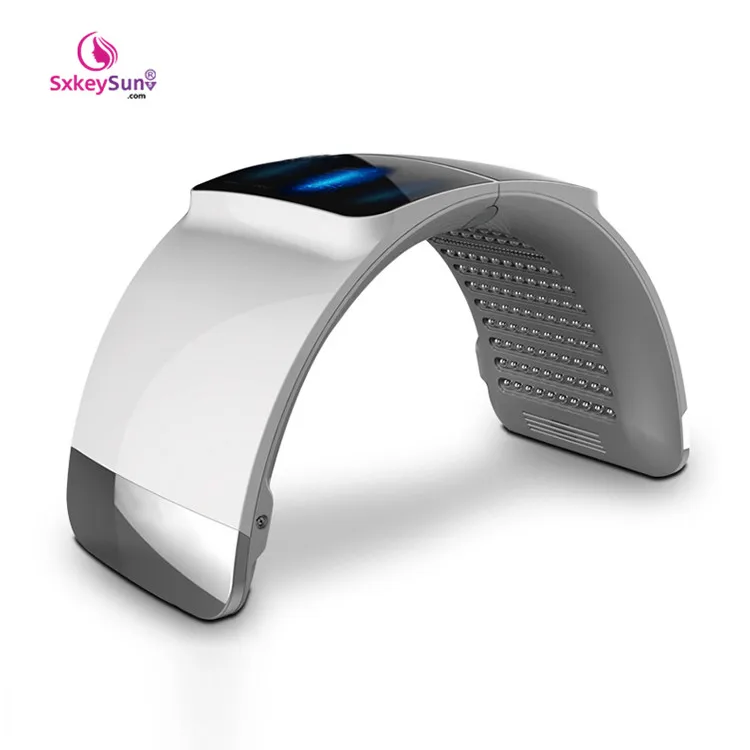 2024 трехстворчатое светодиодное устройство для лифтинга лица аппарат фототерапии холодным спреем оборудование лечения акне 7 цветов Большая