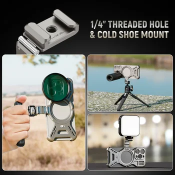 NEEWER PA067/PA068 15 Pro/Pro Max Phone Cage Rig Mobile Phone Video Cage LiteArmor Metal Frame Smartphone Video Rig product image