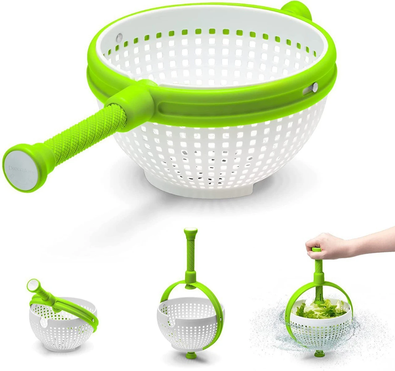 M09 Hot Selling Lettuce Spinning Kitchen Tools Drain Basket Colander Salad Spinner Colander With