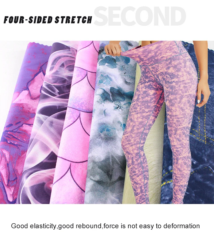 Custom Fabric Printing No Moq Seaskin Women Nylon Spandex Leggings