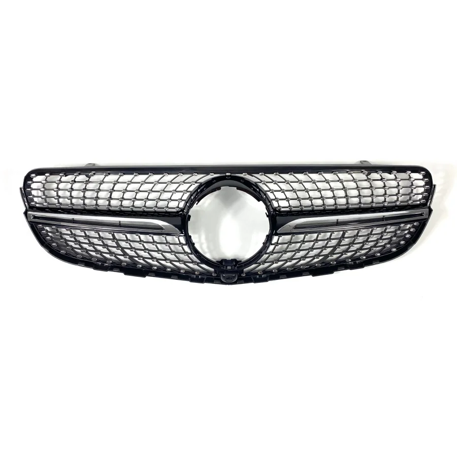 product tiypeor car diamond front bumper grille abs mesh grille with camera for mercedes benz x253 2016 -7