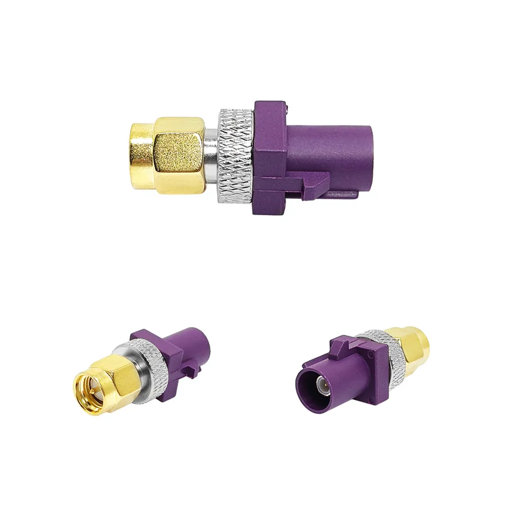Factory Sale RF Coaxial Cable Connector SMA-FAKRA Farka D Type to Sma Male Plug Connector Adapter Automotive Connectors