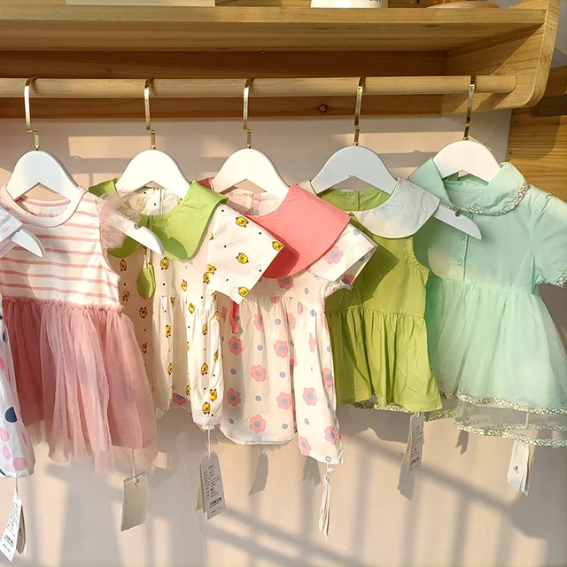 Kids Clothing Cheap Mixed Kids Clothes Girls Dress Wholesale Kids Set Summer Printed Skirt