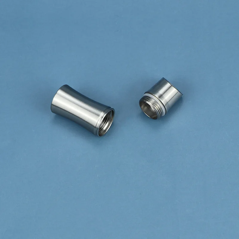 Водонепроницаемый мини портативный металлический контейнер для таблеток из нержавеющей стали в форме бамбука с логотипом на