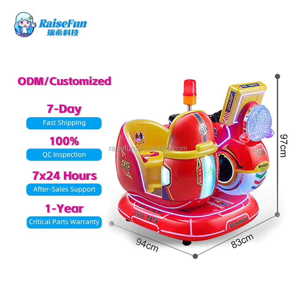 two seater coin operated 3d motorcycle swing machine with interactive lcd screen lights music for indoor game center-0