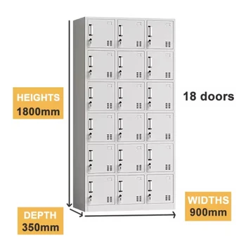 Wholesale Best Seller steel almirah wardrobe metal wardrobe closet 18 door Steel Lockers matel cabinet