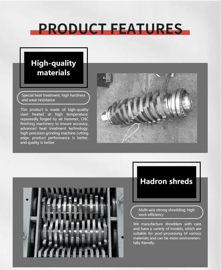 Large Bone Shredder Knife Box Industrial Solid Waste Branch Shredder