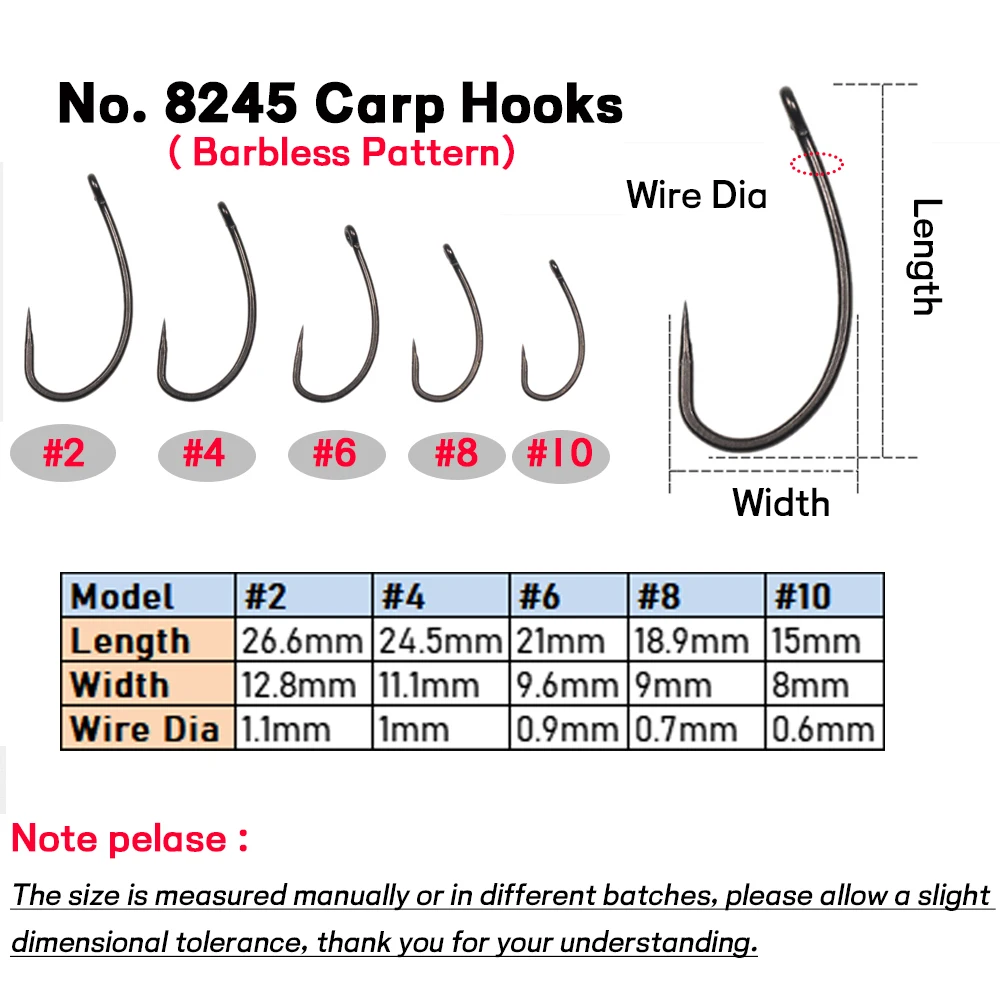 Barbless Carp Fishing Hook Circle Curve