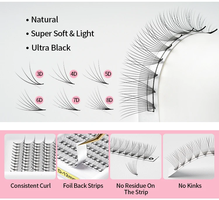 Vegan Cruelty Free C D Curl 8d 9d 10d 12d 14d Pbt Super Root Lashes ...