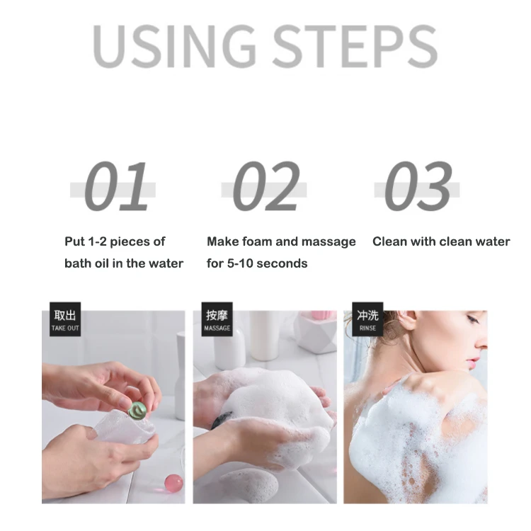 Bestseller Wholesale Bath Pearls Red Heart Shape Round Whitening Moisturizing Bath Beads Bath