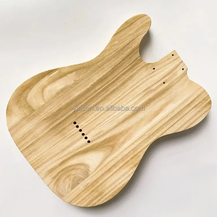 Custom Paulownia Solid Wood Electric Guitar Body Blank Unfinished Tl
