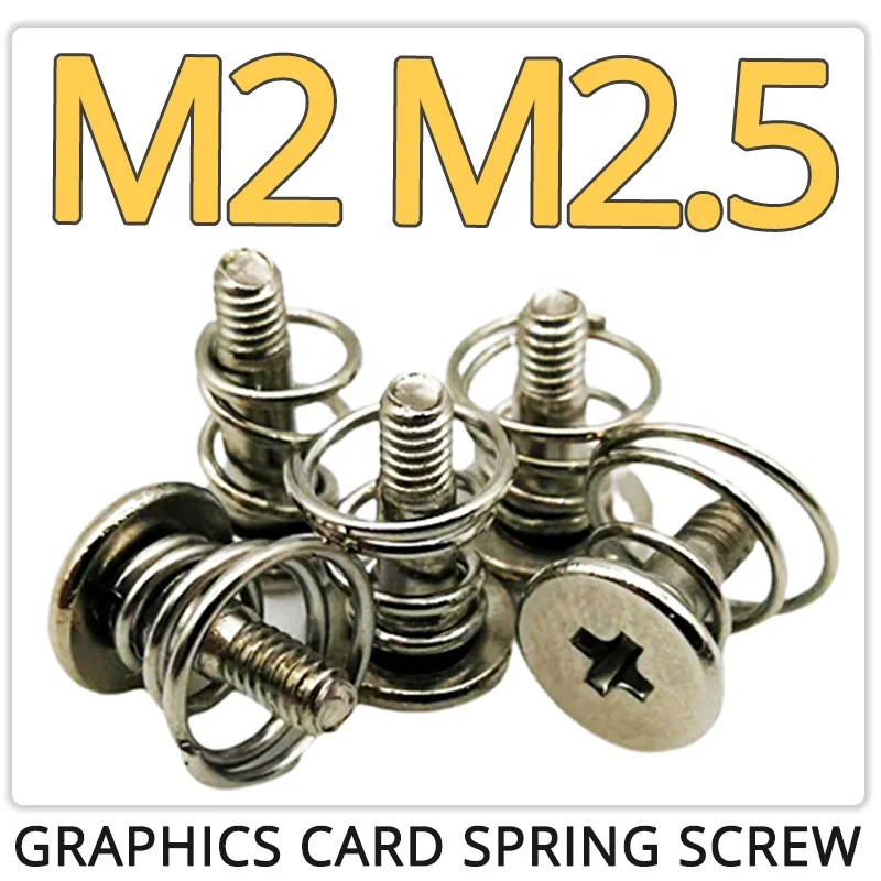 M5 Thread Spring Screw Alibaba.com: Nickel-plated M2 M2.5 step spring screws for GPU heat sink ...