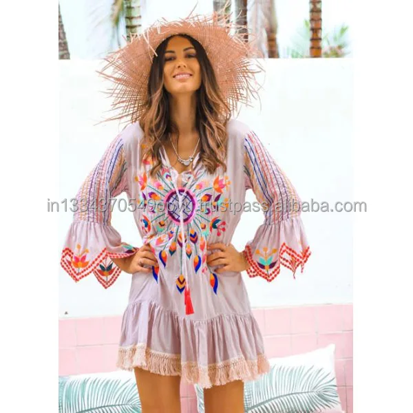 2020 Ultimate Bohemian Cute Fringing Outfit Stunning Havana Floaty  Embroider Flutter Sleeve Dress Boho Chic Dream Catcher Tunic - Buy Boho  Dresses Women Lady Elegant Hippie Clothing Straight Cut Short Dress  Vestidos,Sexy