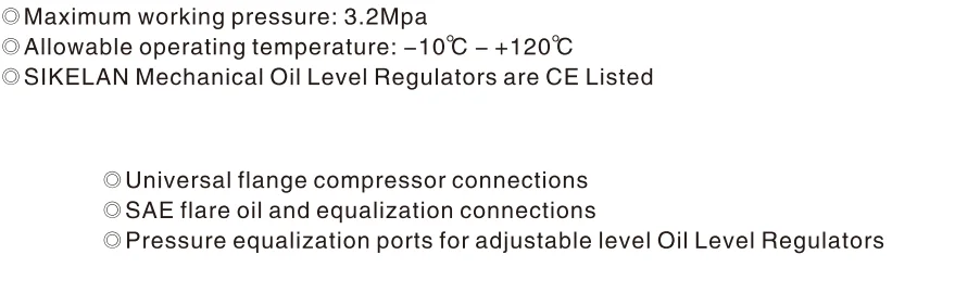 2024 Factory Price Top Quality Compressor Filter Drier 3.3 Sply-k Mechanical Oil Level Regulator Refrigeration Parts