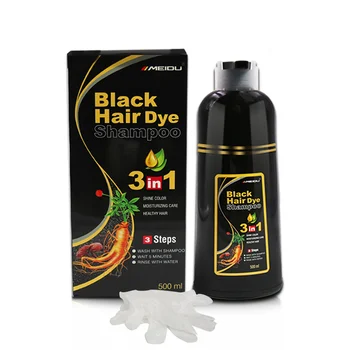 Meidu Ammonia Free Permanent Hair Coloring Magic Organic Black Natural Non Allergic Wholesale Manufacturer Brand Name Hair Dye