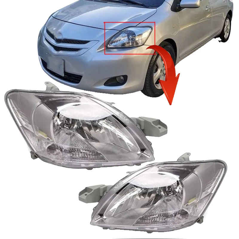 2006-2009 yaris car body kit Front Headlamp HeadLight Car Head Lamp For Toyota Vios Yaris belta accessories 2006 2007 2008 2009