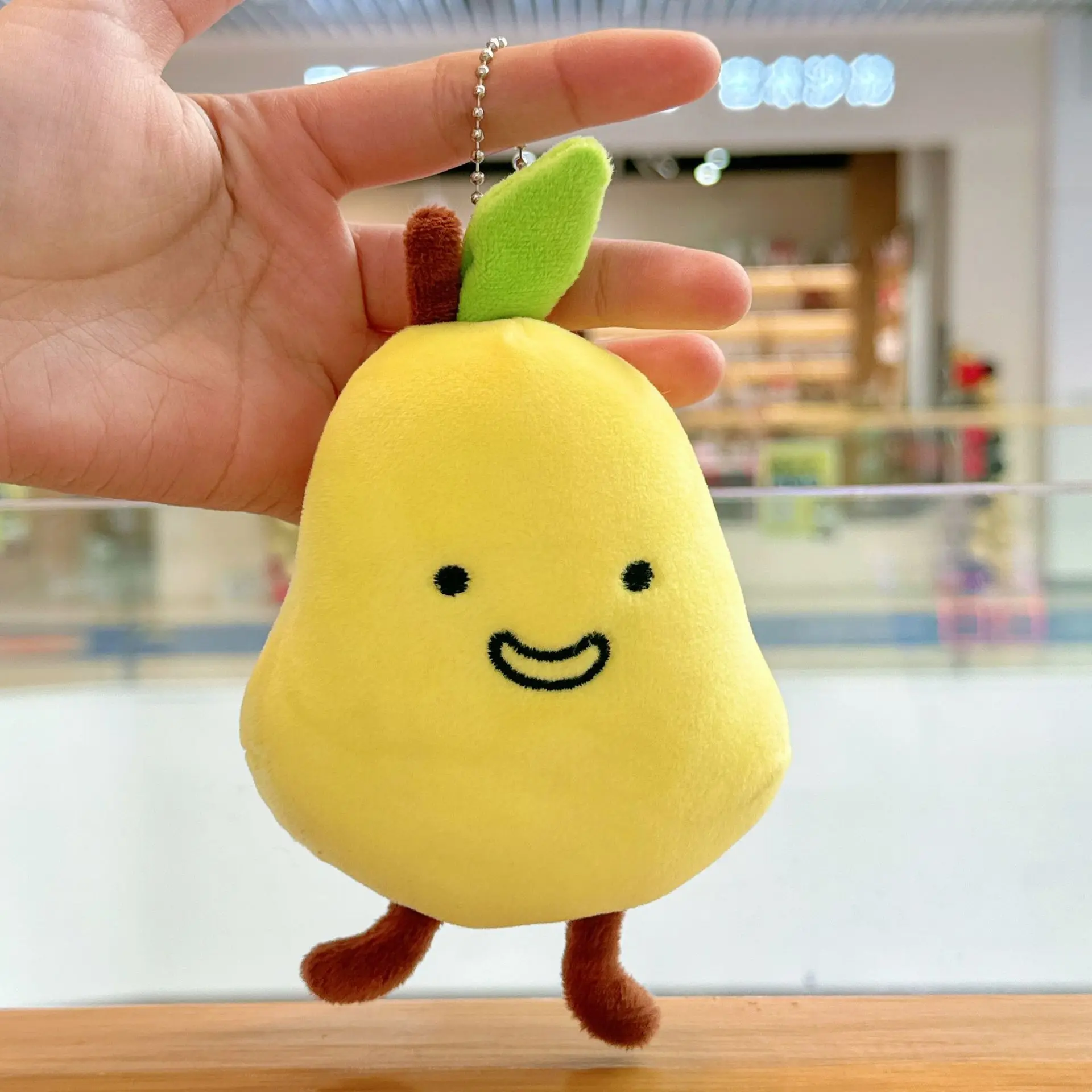 シミュレーションフルーツぬいぐるみ 梨型人形ペンダント