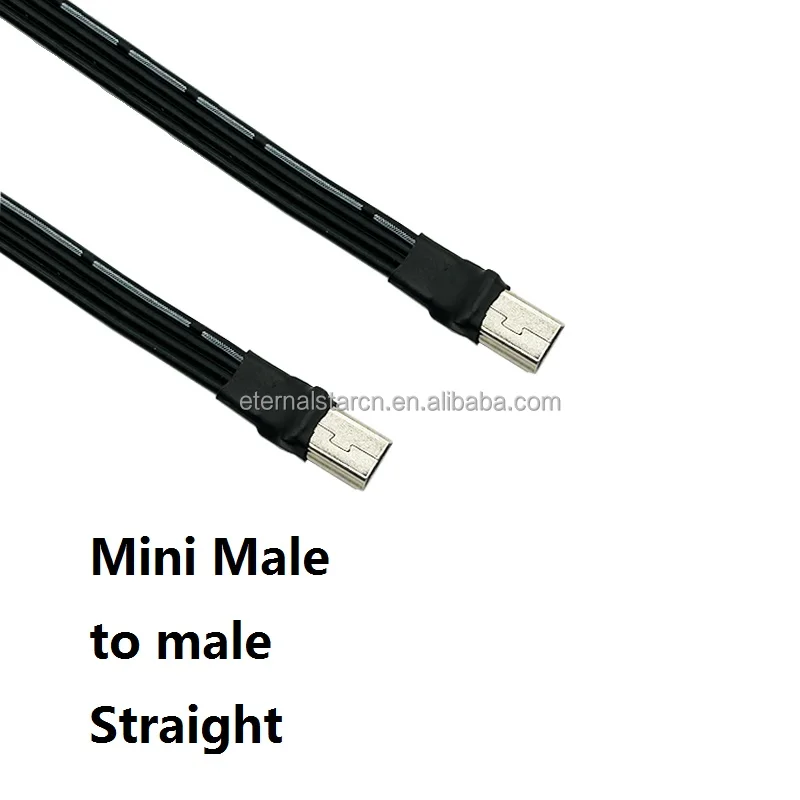 Mini Usb Ribbon Cable Flat Ribbon Low Profile Mini USB Cable - 90 Degree Angled
