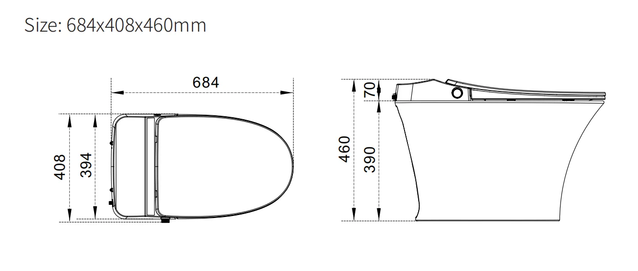 Smart Toilet One Touch Automatic Ceramic Sensor One Piece Ceramic Toilet Sanitary Ware Floor Mounted