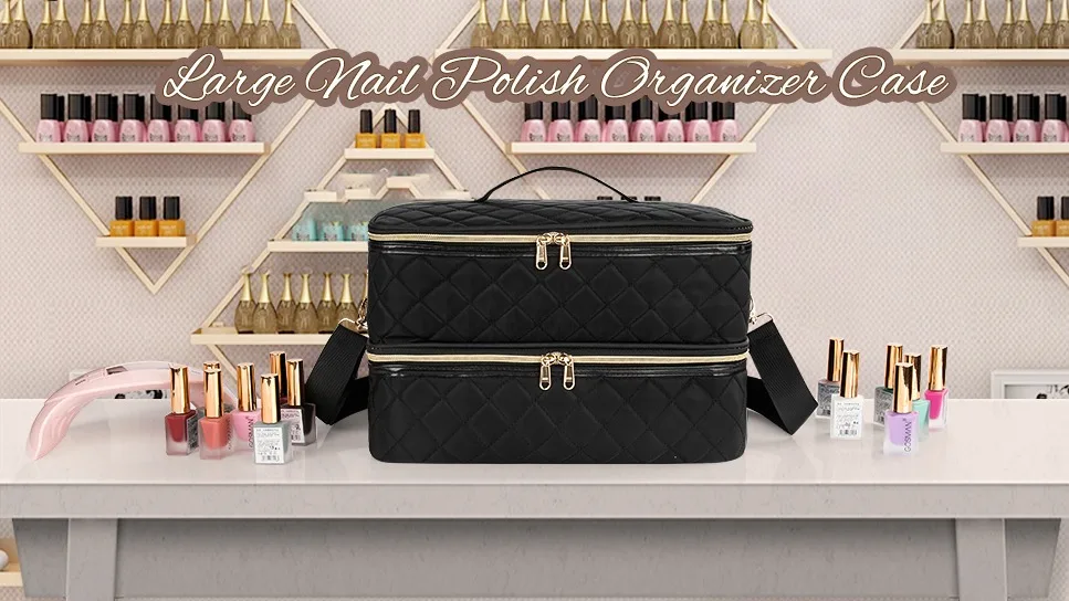 Relavel Manicurist Nail Technician Bag Holds 4050 Bottles Nail Polish