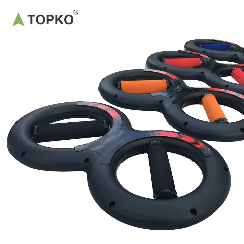 TOPKO 腕・胸筋トレーニング器具 8の字型 360度回転式 ハンドグリップ