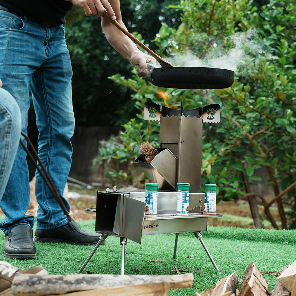 New Product Ideas 2023 Portable Camping Equipment Wood Burning Stove