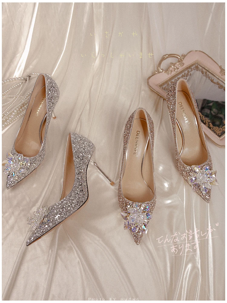 Rhinestone Zapatos De Tacon 2020 Zapatos De Tacón Alto De Lujo