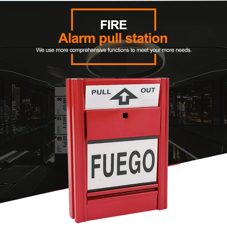 Strobe Fire Alarm Pull Station Single/Dual Action Glass Rod Manual Call ...
