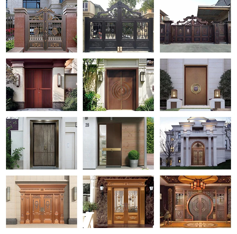 Shell Gate Warri Luxury Shell Gate Villa Entrance Main Door Cooper White Sliding Handle ...