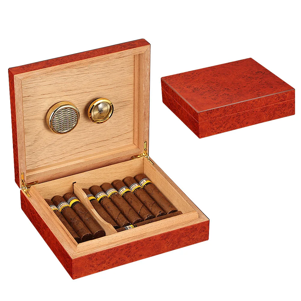 Marble Cedar Wood Portable Cigar Humidor Constant Humidity Surface ...