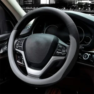 Factory Wholesale Amazon Hot Sale Microfiber Leather 15-inch Universal Steering Wheel Cover Car Interior Accessory