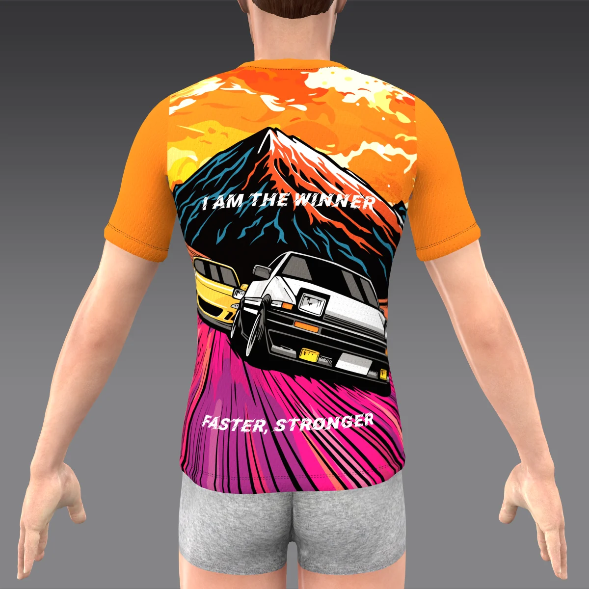 Men's Esport Jersey - Faster and Strongest Sublimation Gaming T-Shirt with Mesh Bright Colors Fabric