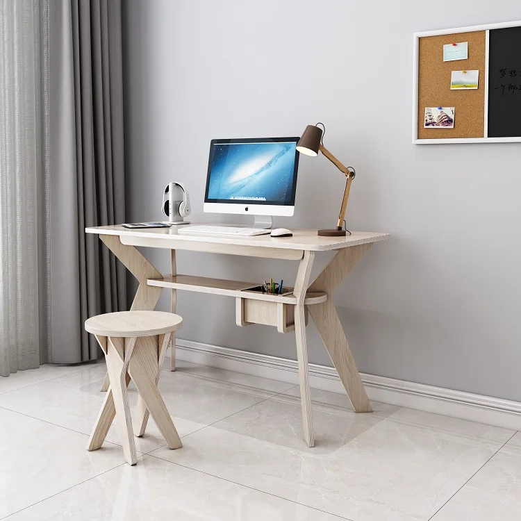 thumbnail image 2 of Ylwspeed20 Modern Wood & Metal Computer Desk – Home Office Study Table, Laptop Workstation, 3 Sizes 2 of 5