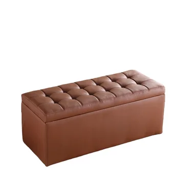 Luxury design of bedroom furniture, legless footstool for changing shoes in the living room and bedroom, storage stool