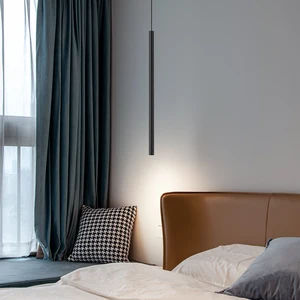 Italian Designer High-End Luxury Bedside Chandelier for Master Bedroom Dining Room Adjustable Height Minimalist Style Small