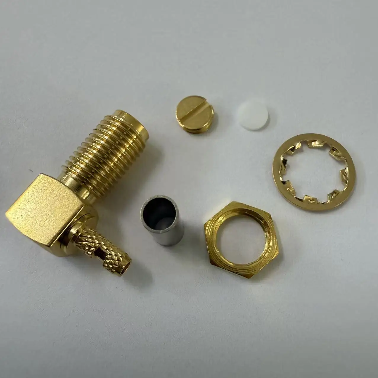SMA-KW1.5 Connector RF Brass Gold Plated Angle SMA Female Connector for RG316