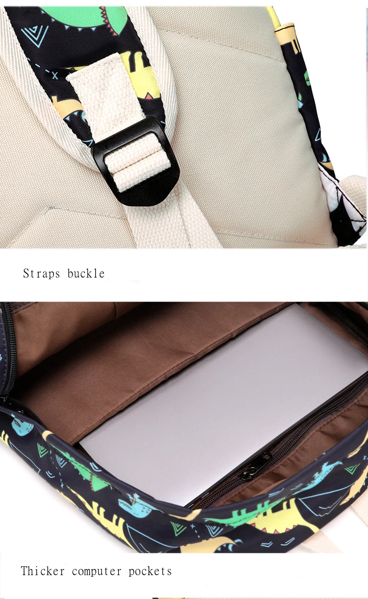 Wholesale Waterproof School Bag Set Kids Bagpack 3-piece Backpack With Lunch Bag for Boys Teenagers