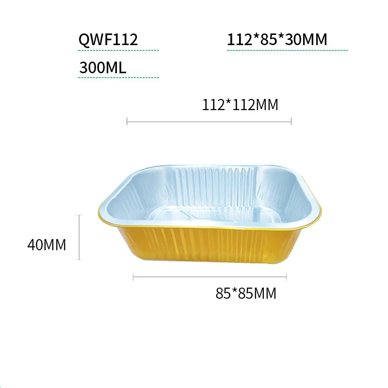 Disposable Food Baking box BBQ aluminum foil box tinfoil BBQ fish takeaway barbecue rectangular box details