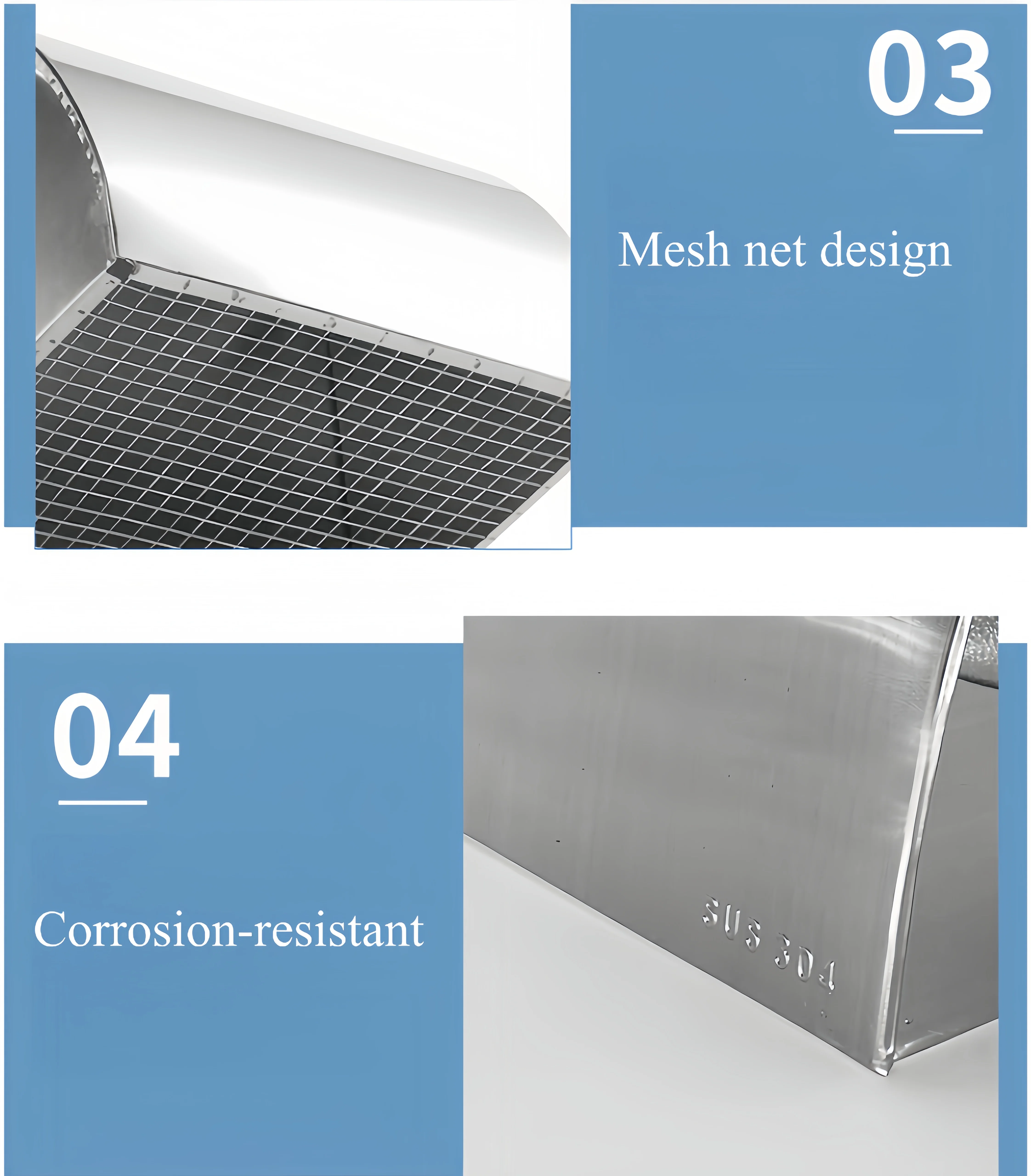 Wall-Mountable Square Vent