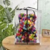 Flower bear + 40cm gift box + lamp-colorful yellow mixed