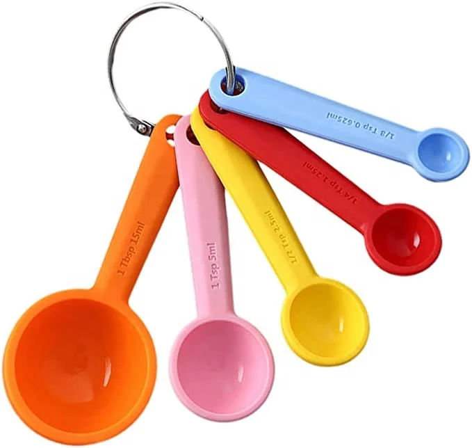 Foldable Silicone Measuring Cups and Measuring Spoons Set, Measuring Spoons  for Cooking Baking Dosing Dosing Aid 