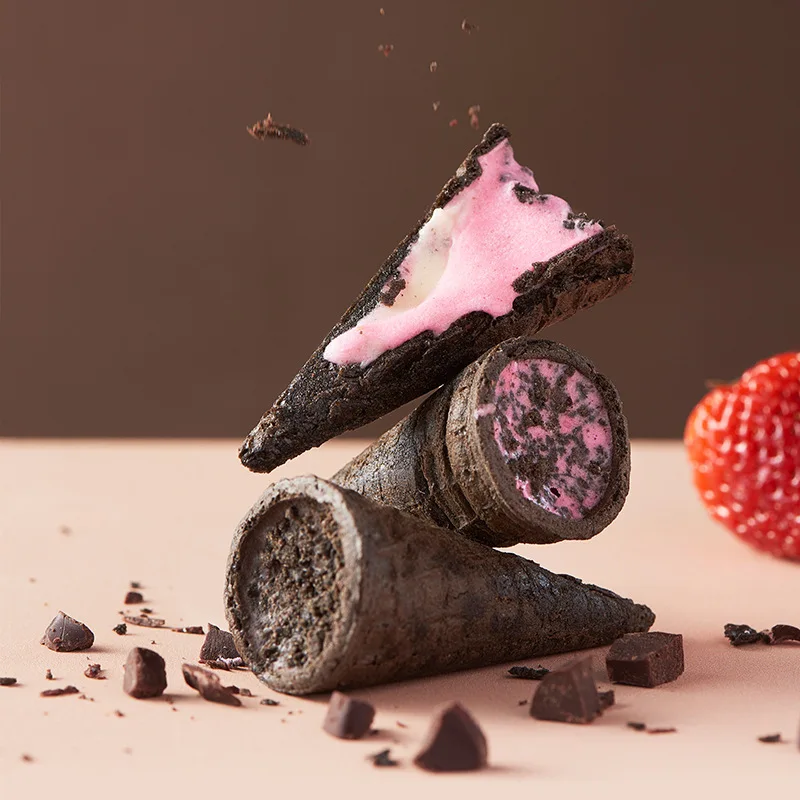 Сладости для печенья, мороженого в коробочке, яйцо, конусное перемешивание, жареный шоколад, смешанный вкус, закуска