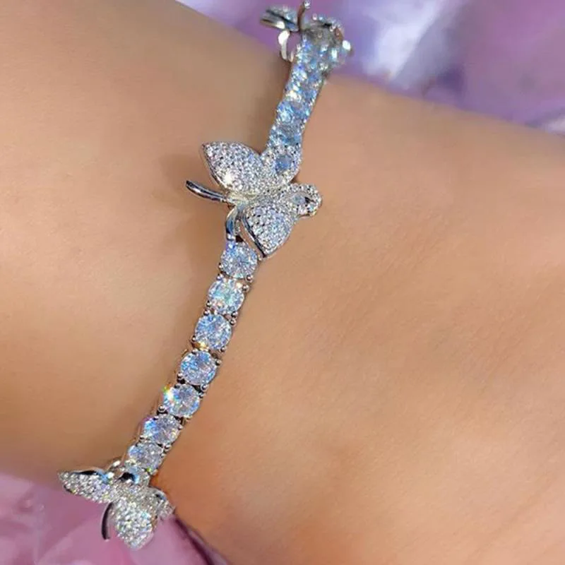 butterfly anklet diamond