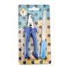 Coupe-ongles bleu et bleu clair avec lime