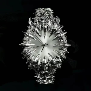 Alabaster Stainless Steel Quartz Watch for Men Claw Spike Watch Analog Men Solder Goth Alabaster Watch Claw Spiked