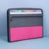 A4-pink-transparent inner pages-13 compartments