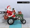 Santa driving a farm vehicle